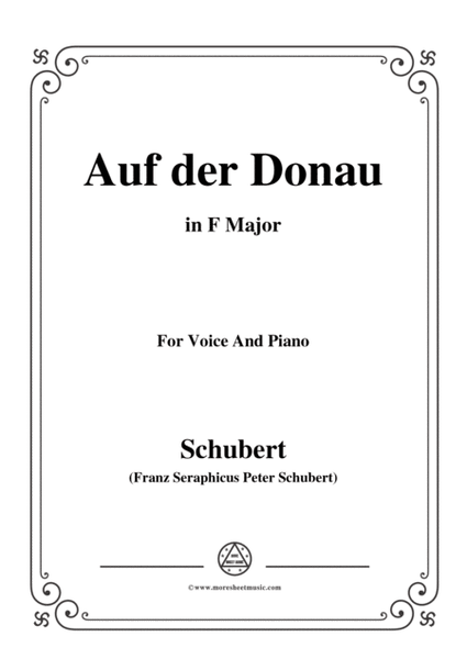 Schubert-Auf der Donau,in F Major,Op.21,No.1,for Voice and Piano image number null