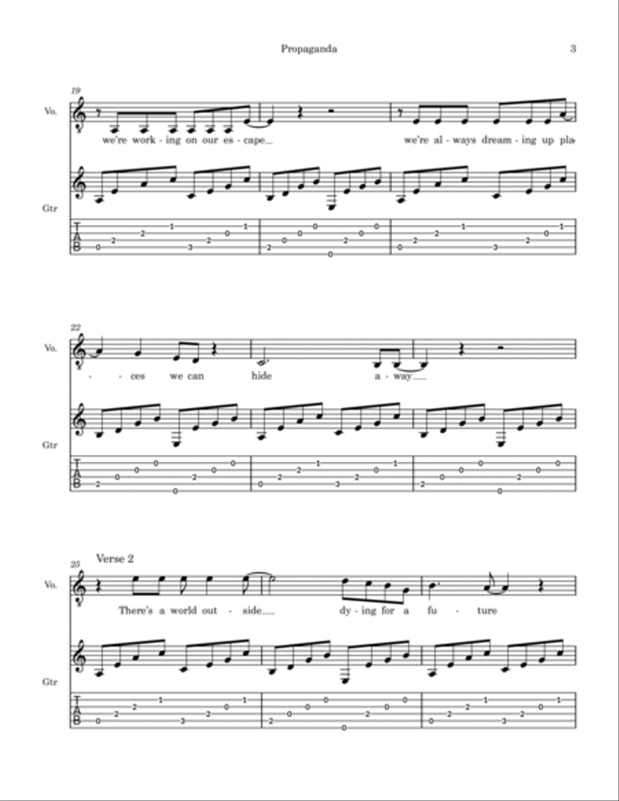 Propaganda Acoustic Guitar scores gallery preview page 4