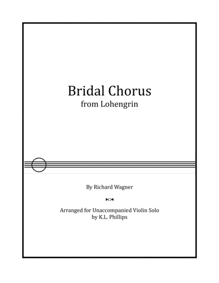 Bridal Chorus - Unaccompanied Violin Solo image number null