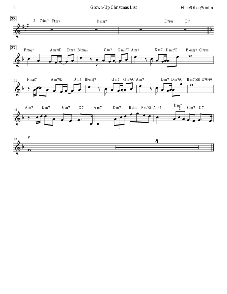 Grown-Up Christmas List Vibraphone scores gallery preview page 2