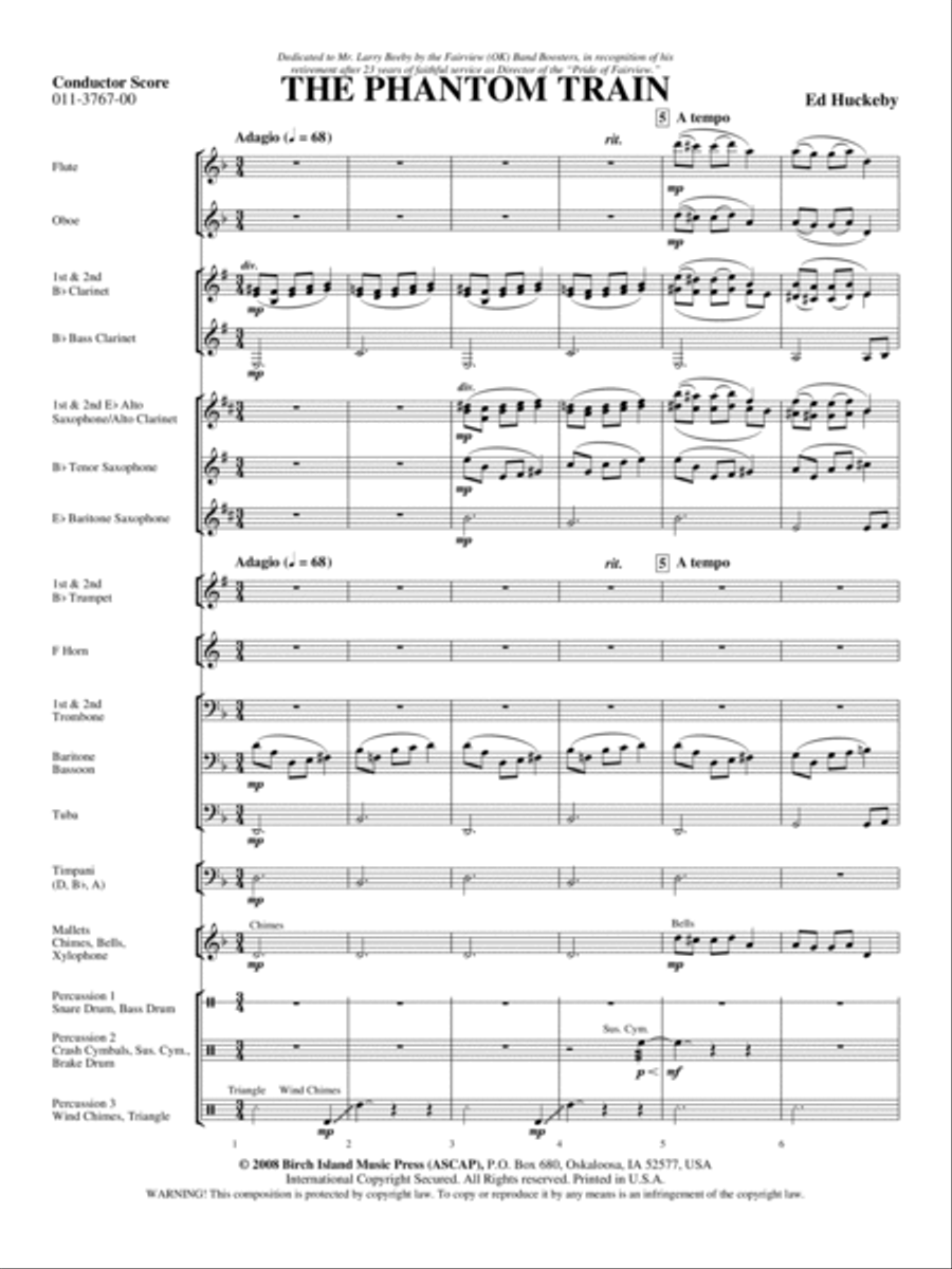 The Phantom Train Concert Band scores gallery preview page 2