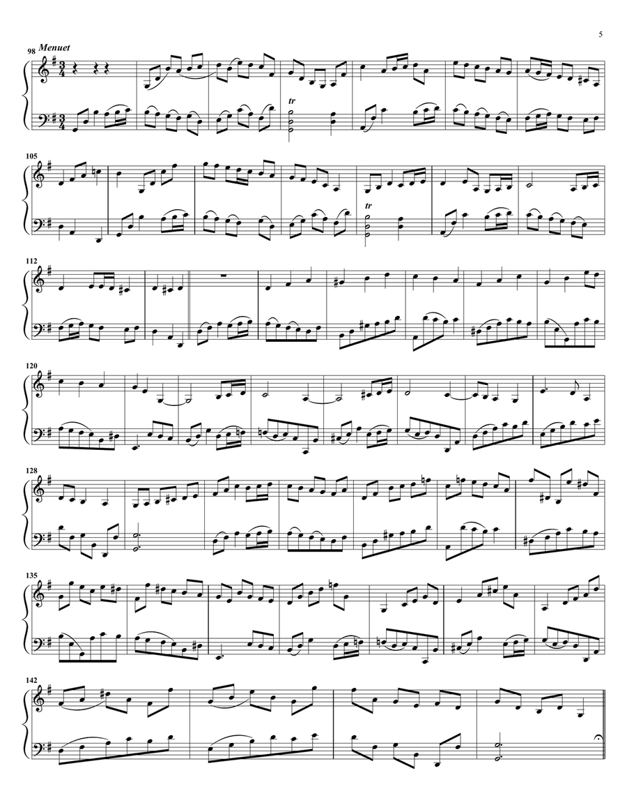 Bach Cello Suite in G Major: Duet arrangement String Duet scores gallery preview page 5