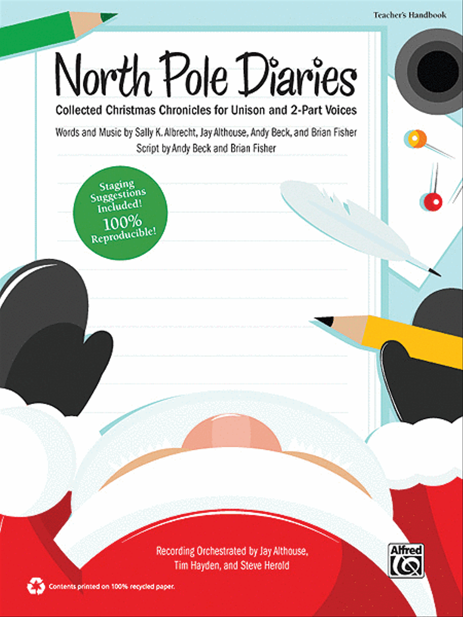 North Pole Diaries Unison Choir scores gallery preview page 1
