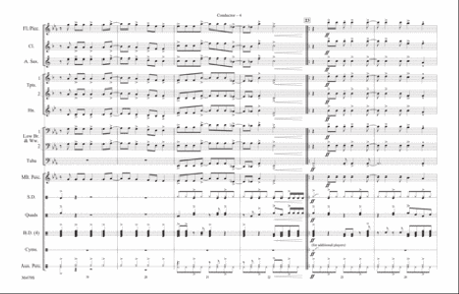 American Idiot / Extraordinary Girl: Score Marching Band scores gallery preview page 4