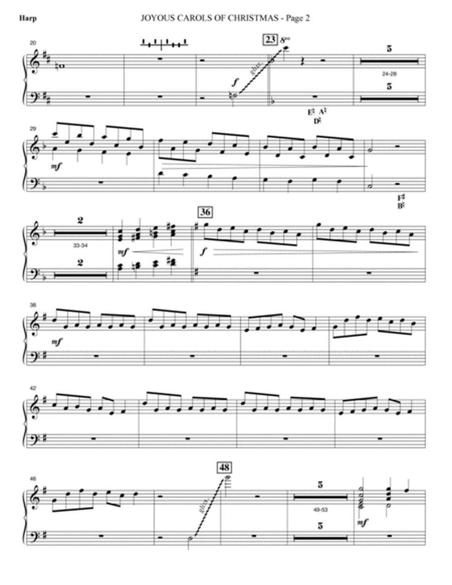 Joyous Carols of Christmas (Full Orchestra) - Harp