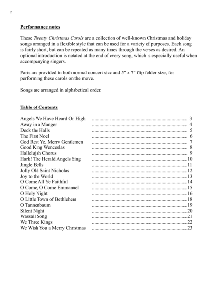 Twenty Christmas Carols for Brass Quintet image number null