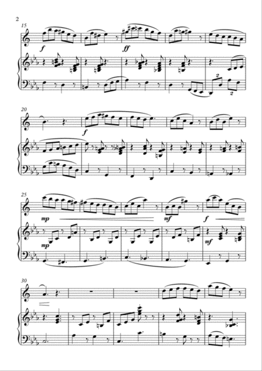Felicity - Alto Sax & Piano Alto Saxophone scores gallery preview page 2