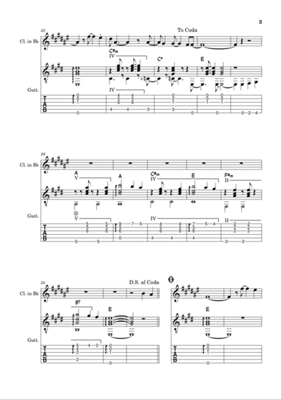 All My Loving B-Flat Clarinet scores gallery preview page 3