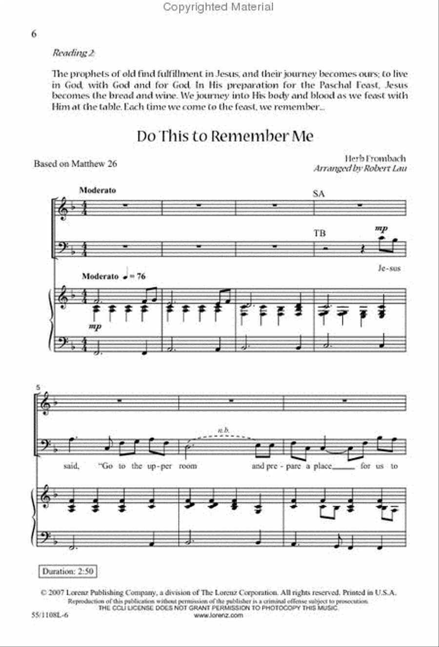 Lent: A Journey to New Life - Performance CD/SATB Score Combination 4-Part scores gallery preview page 4