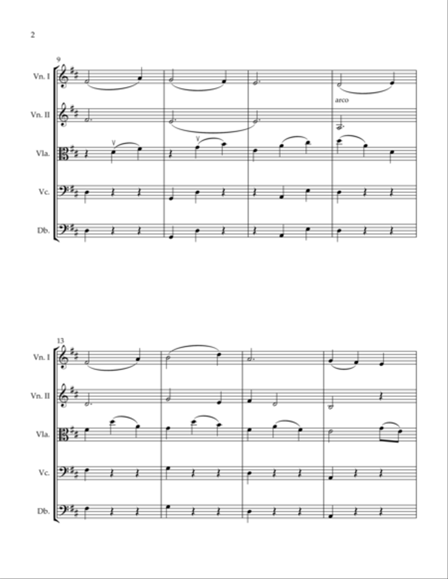 BERCEUSE FOR YOUNG STRING ORCHESTRA Chamber Music scores gallery preview page 2