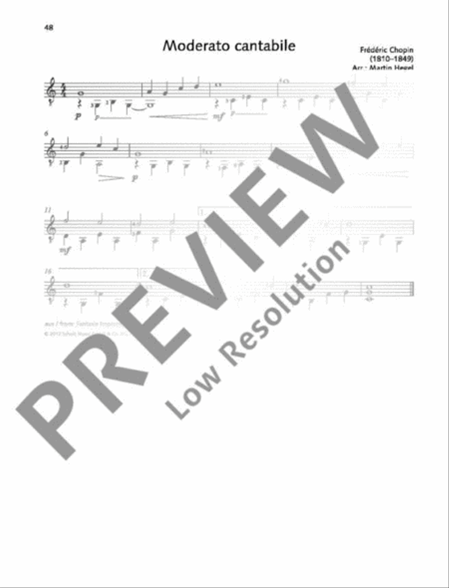 Moderato cantabile Classical Guitar scores gallery preview page 2