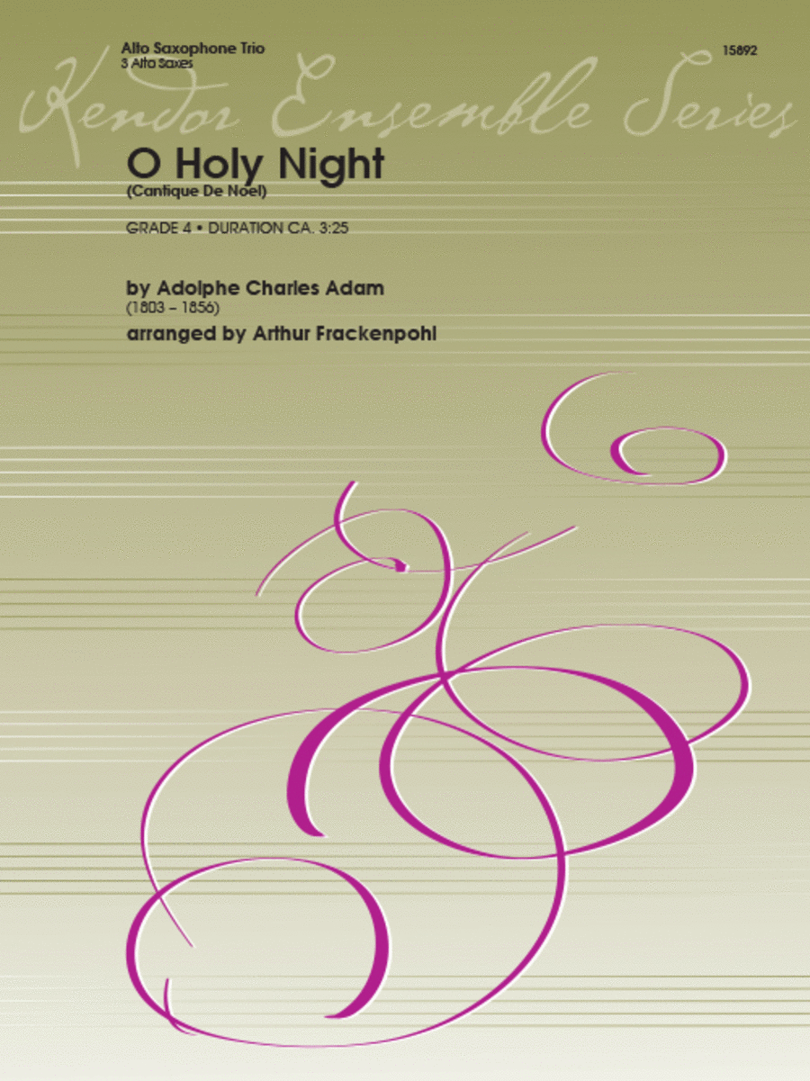 O Holy Night (Cantique De Noel) by Adolphe-Charles Adam Woodwind Trio - Sheet Music