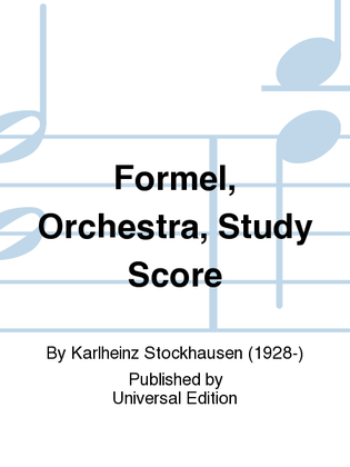 Formel, Orchestra, Study Score