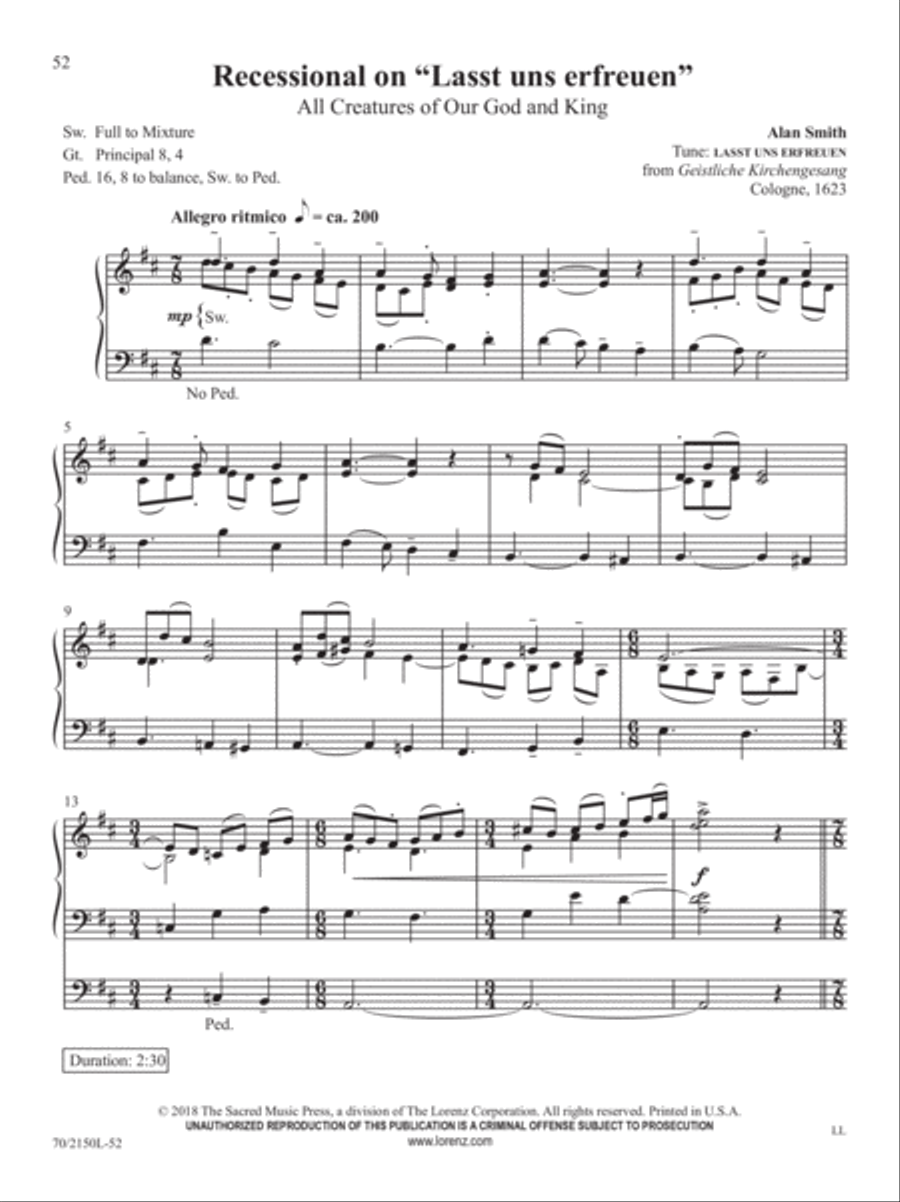 The Sacred Organ Library, Vol. 4 Organ Solo scores gallery preview page 16
