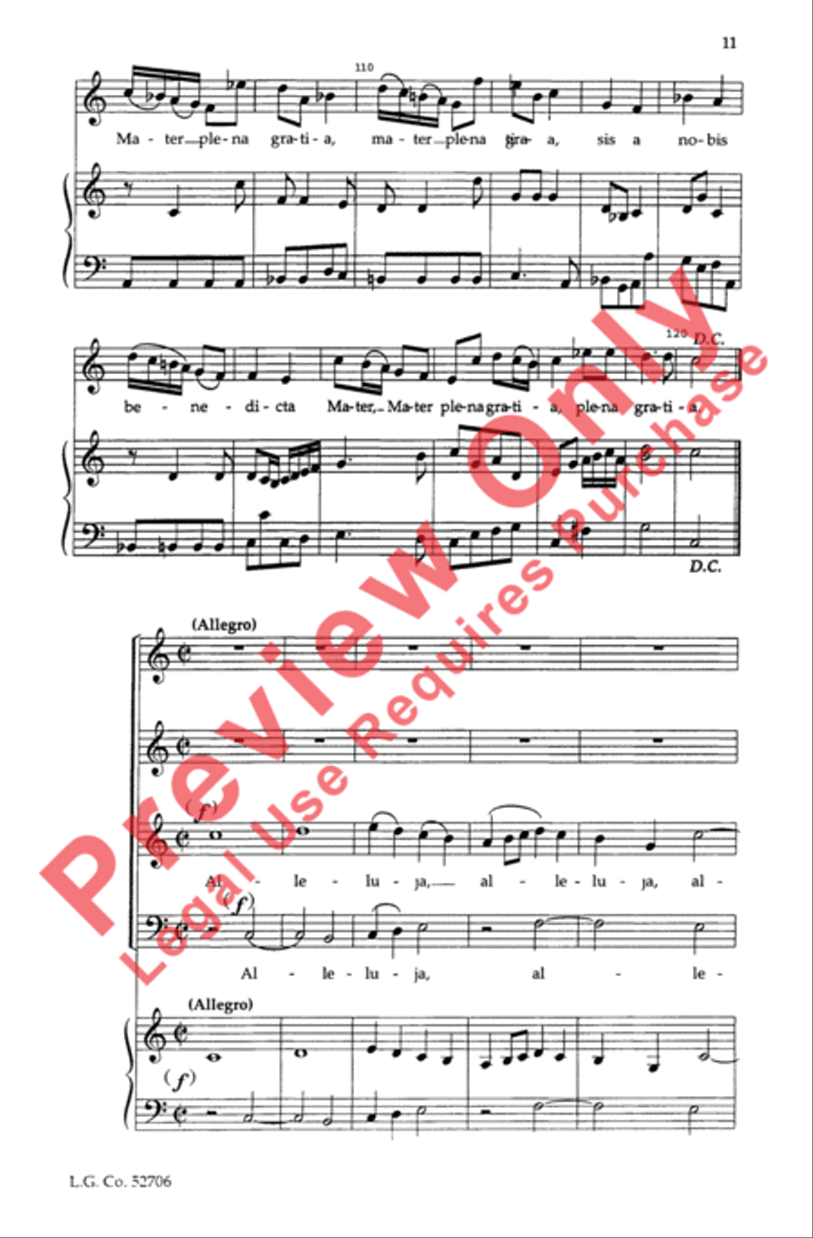 Beata Es Virgo Maria 4-Part scores gallery preview page 11