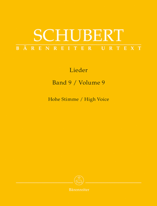 Book cover for Lieder Volume 9