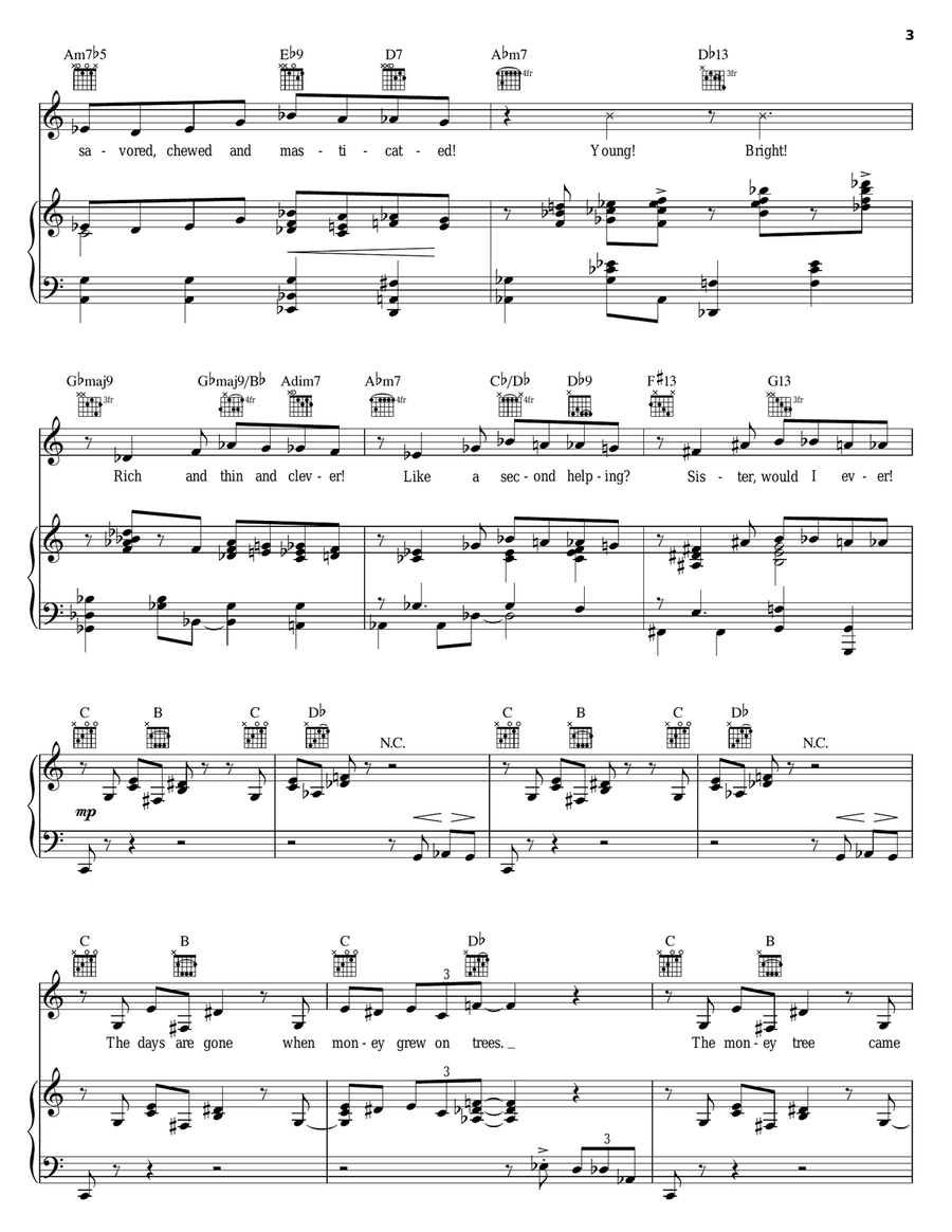 The Cake I Had The Cake I Had Piano, Vocal, Guitar scores gallery preview page 3