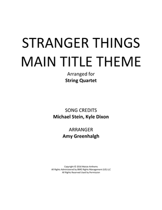 Stranger Things Main Title Theme