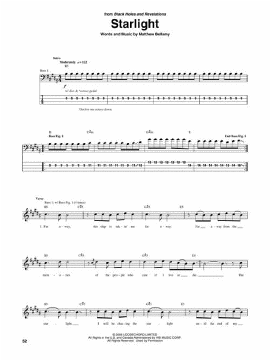 Muse – Bass Tab Collection Bass Guitar Tablature scores gallery preview page 5