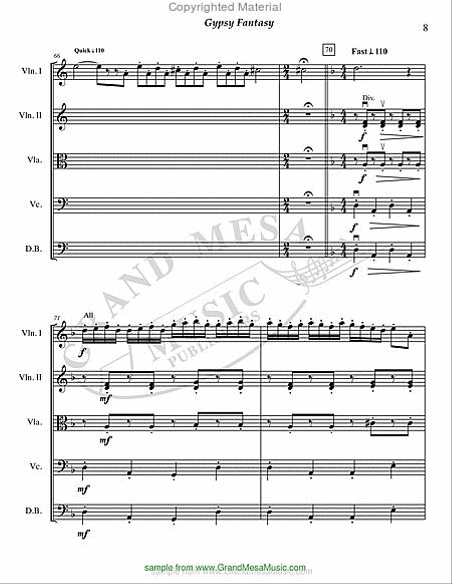 Gypsy Fantasy Gypsy Fantasy String Orchestra scores gallery preview page 9