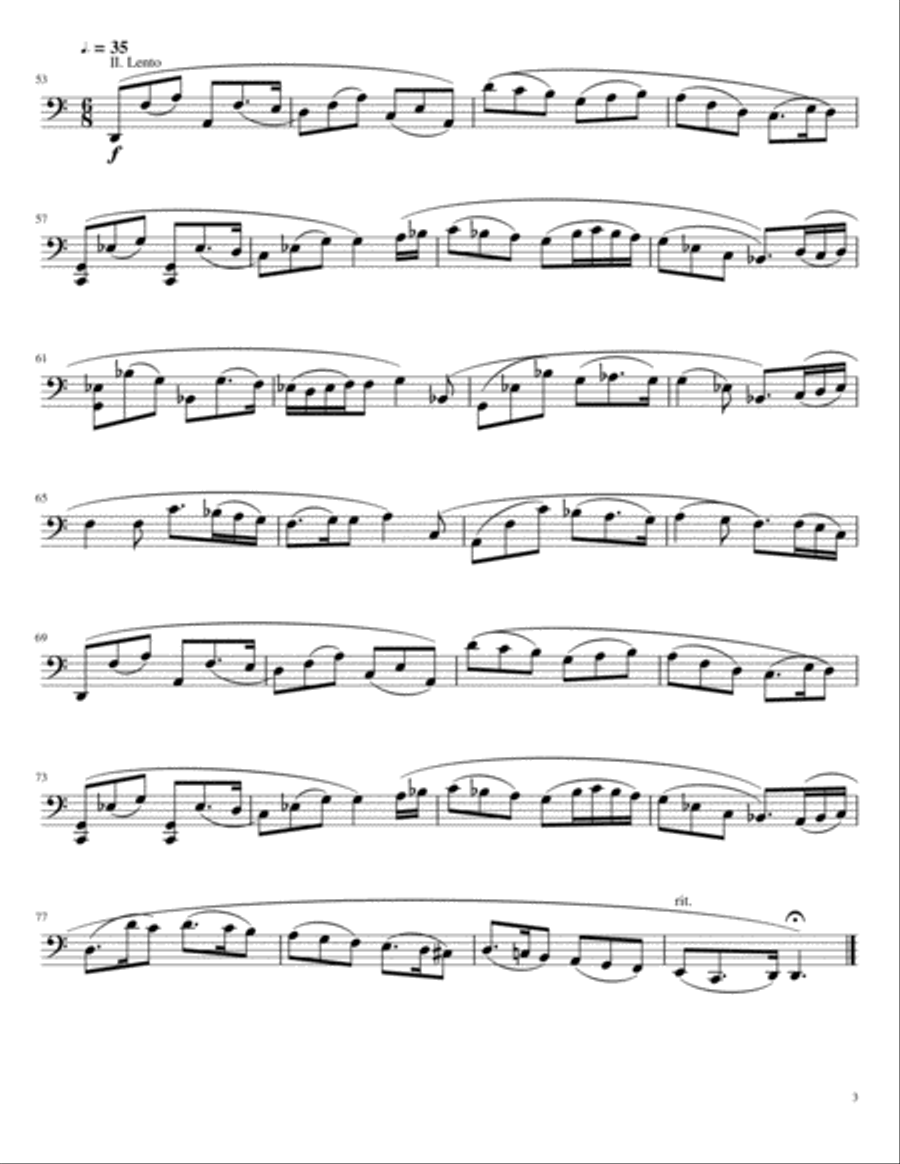 Four Melodies for Solo Cello Cello Solo scores gallery preview page 3