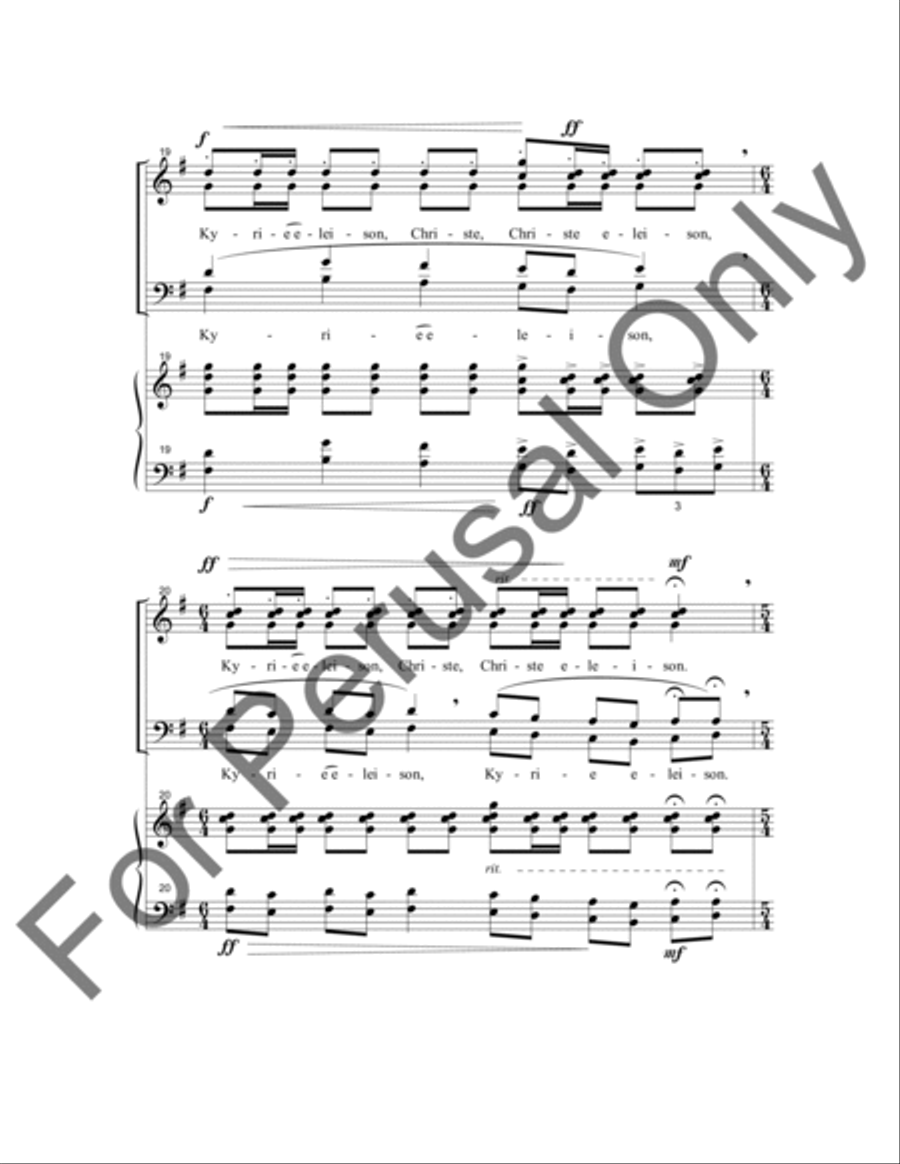 Kyrie Eleison Kyrie Eleison 4-Part scores gallery preview page 6