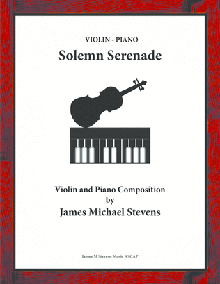Book cover for Solemn Serenade - Violin & Piano