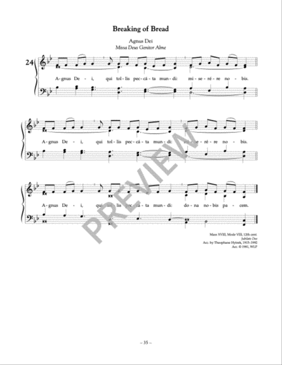 Latin Gregorian Chant Mass Accompaniment Mass scores gallery preview page 14
