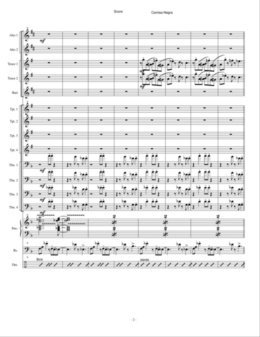 Camisa Negra Jazz Ensemble scores gallery preview page 2