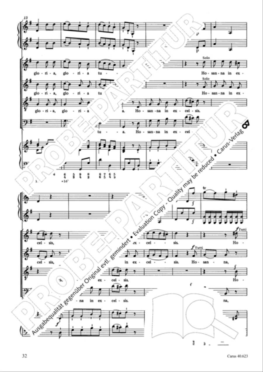 Missa brevis in G major Missa brevis in G major 4-Part scores gallery preview page 33