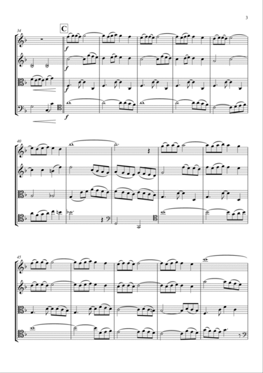 Strangers In The Night String Quartet scores gallery preview page 3