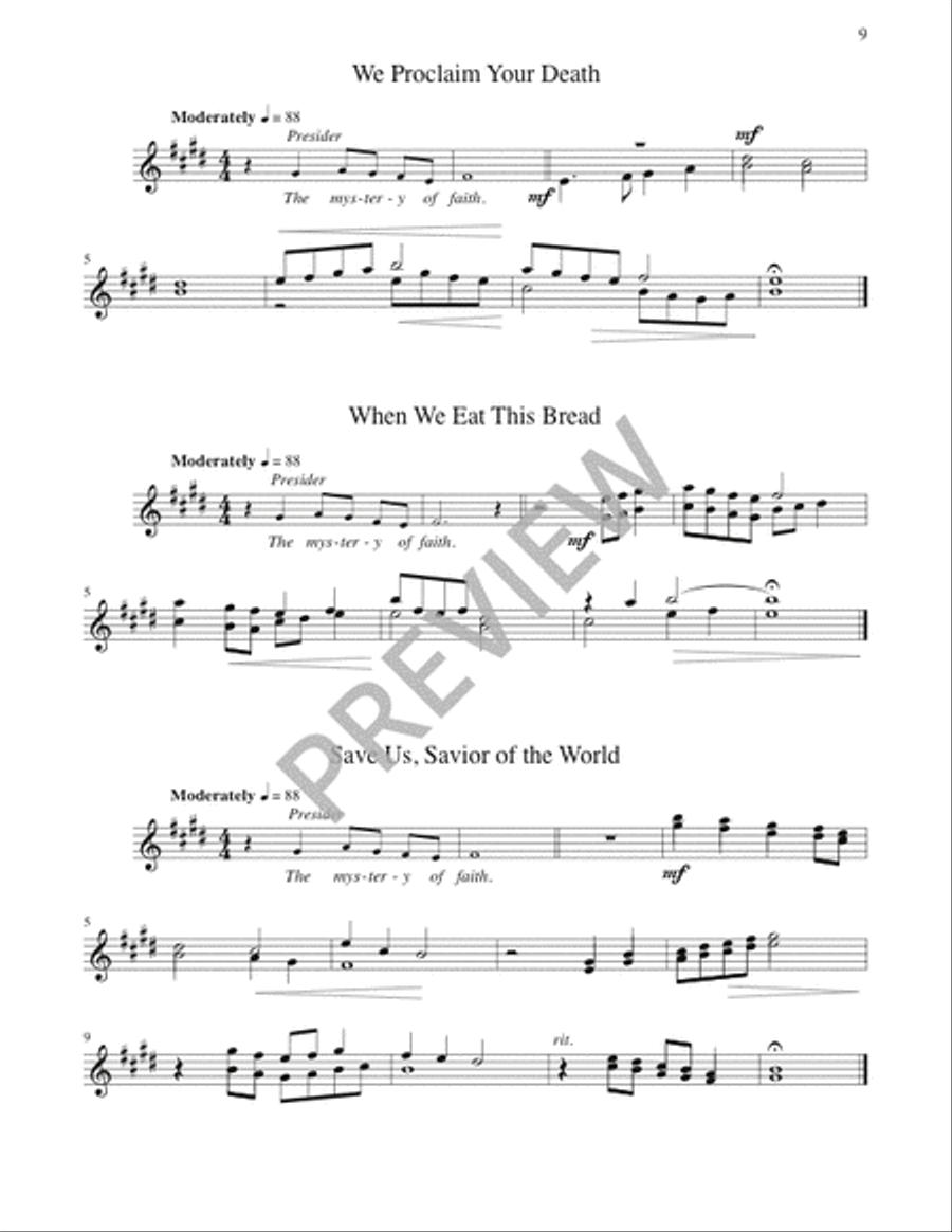 The Glendalough Mass - Instrument edition Flute scores gallery preview page 10