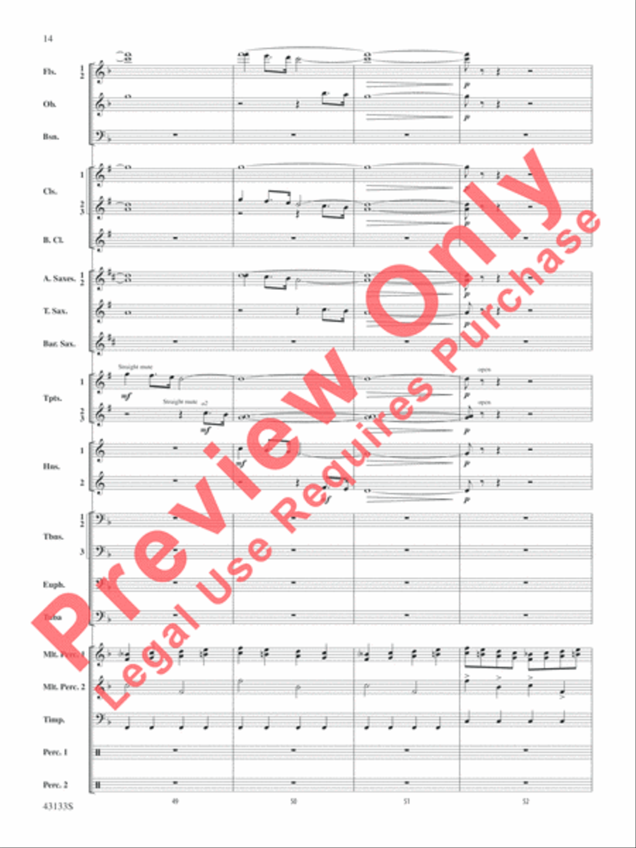 And Heaven and Nature Ring! Concert Band scores gallery preview page 15