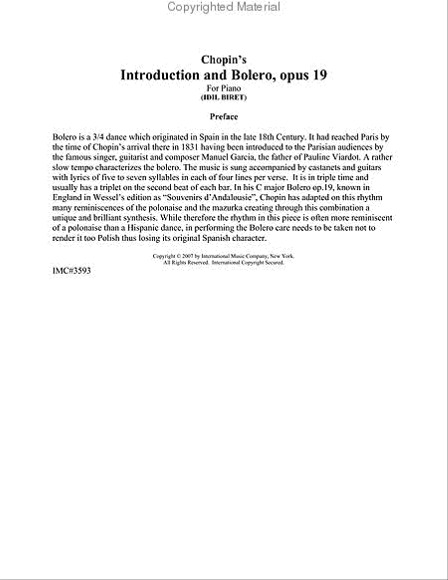 Introduction And Bolero, Op. 19 Piano Solo scores gallery preview page 3
