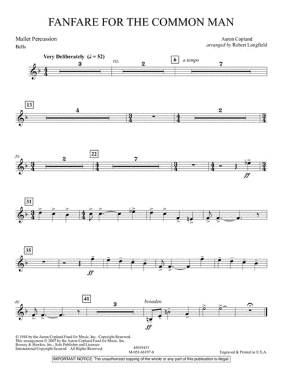 Fanfare for the Common Man Concert Band scores gallery preview page 8