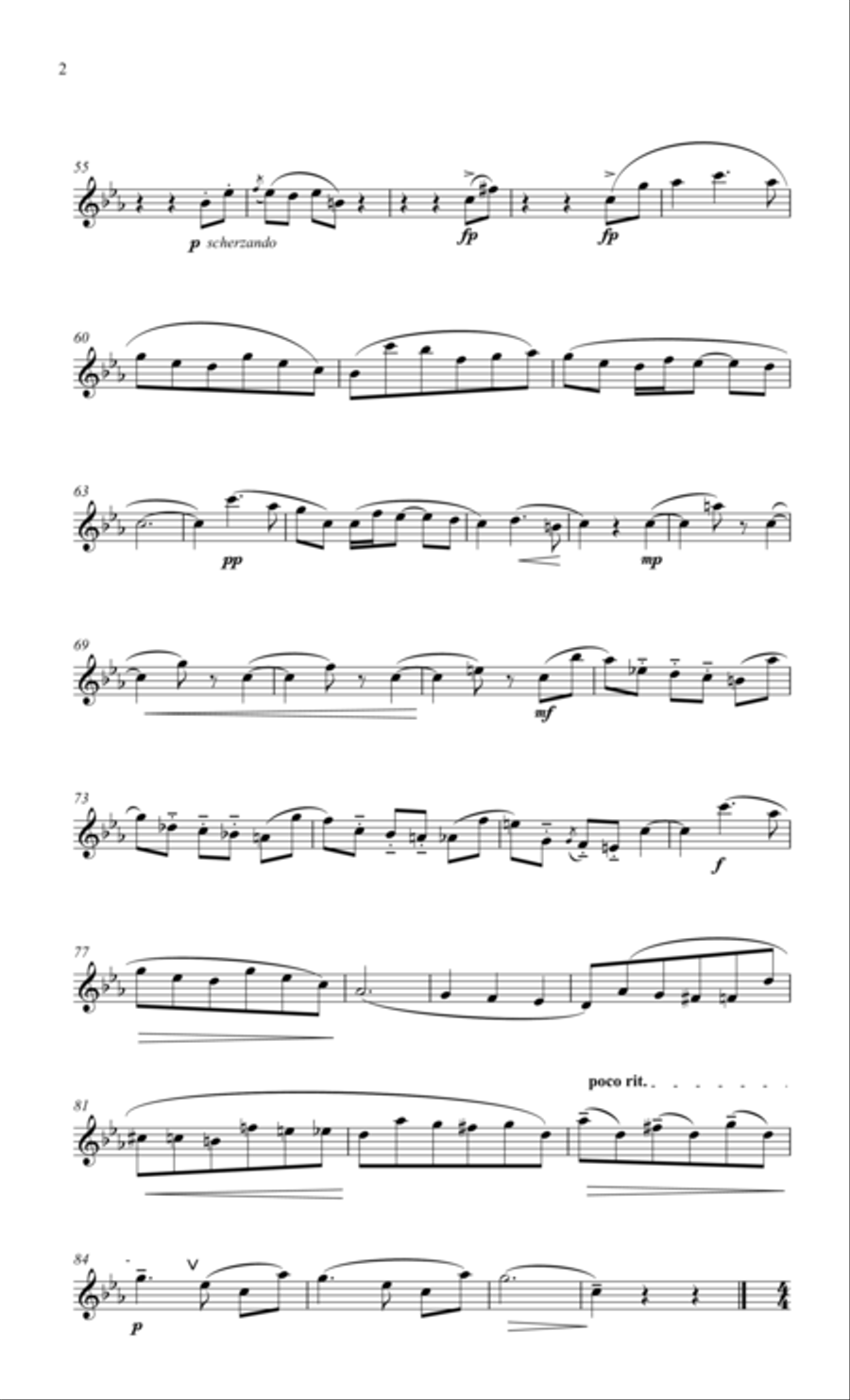 Schumann, 3 Romances for flute & piano Flute Solo scores gallery preview page 3