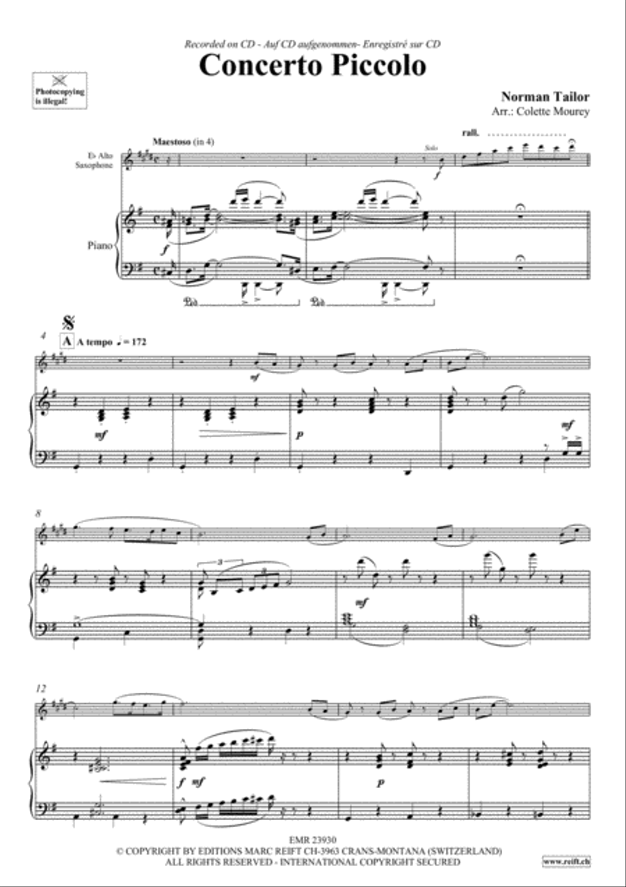 Concerto Piccolo Concerto Piccolo Piccolo scores gallery preview page 4