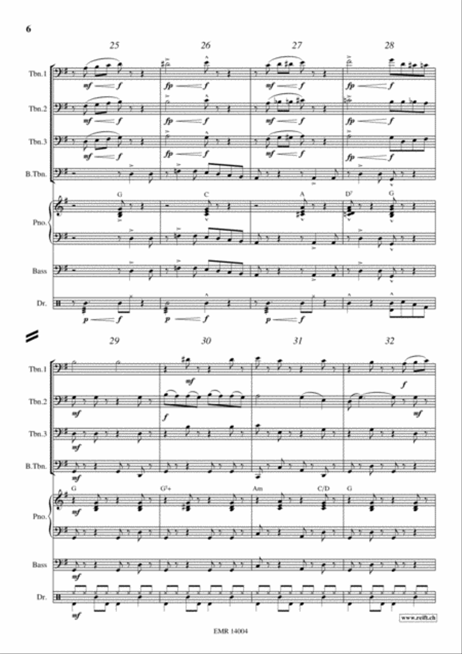 Swanee Trombone Quartet scores gallery preview page 6