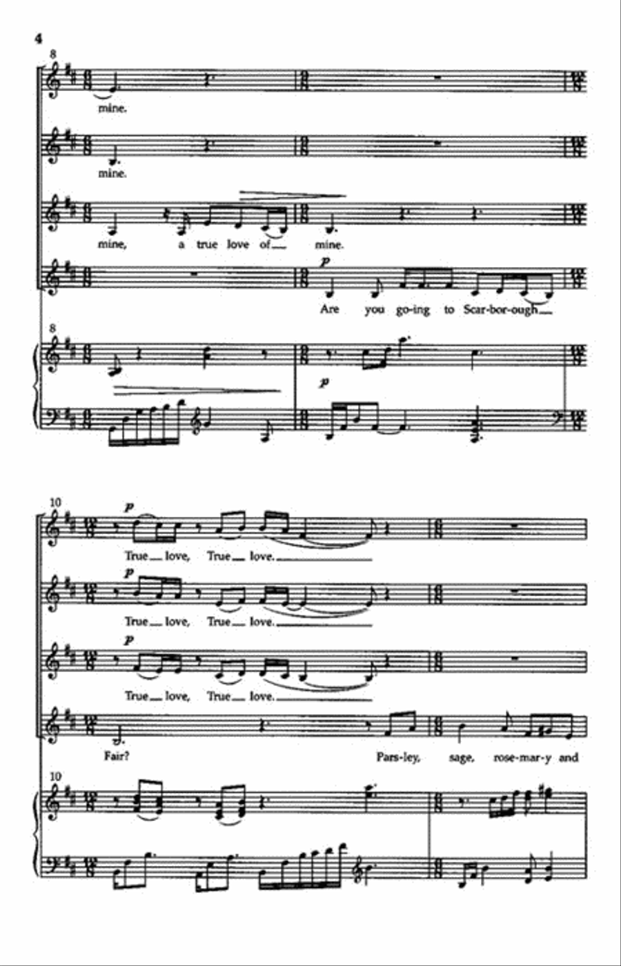 Scarborough Fair SSAA scores gallery preview page 3