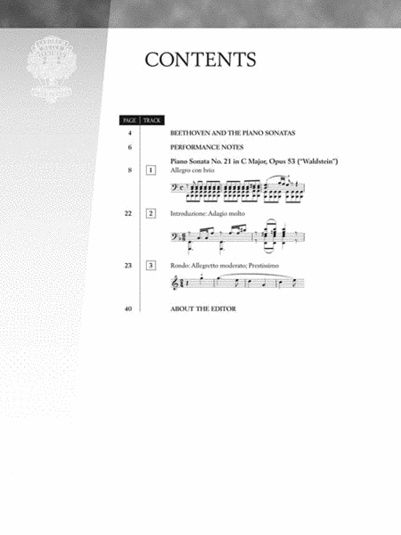 Beethoven: Sonata No. 21 in C Major, Opus 53 (Waldstein) image number null