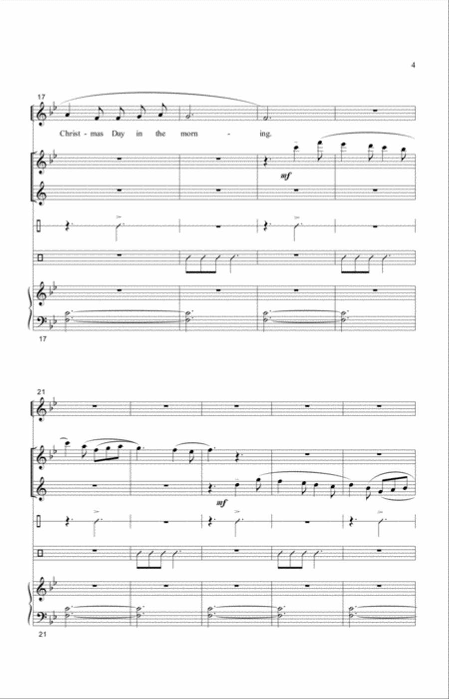 I Saw Three Ships Unison Choir scores gallery preview page 3
