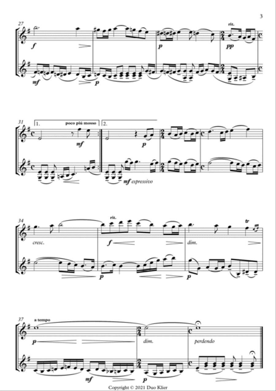 Rachmaninoff - Vocalise (Violin Duet) String Duet scores gallery preview page 4