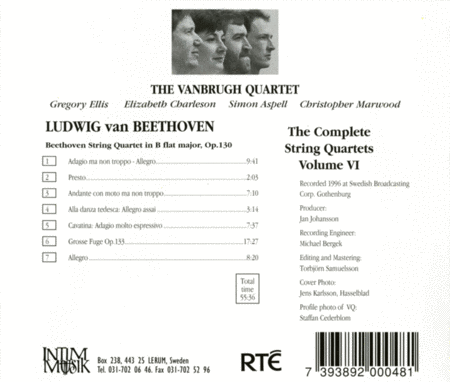 Volume 6 Beethoven Strakkvartetter