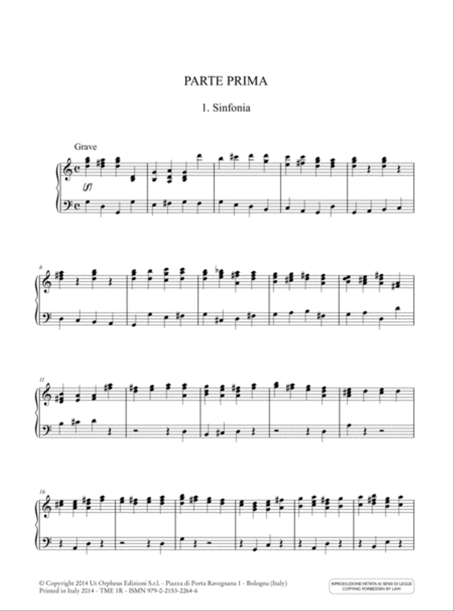 Giona. Oratorio for 5 Voices (SSATB), Strings and Continuo (Modena 1689). Critical Edition SSATB scores gallery preview page 2