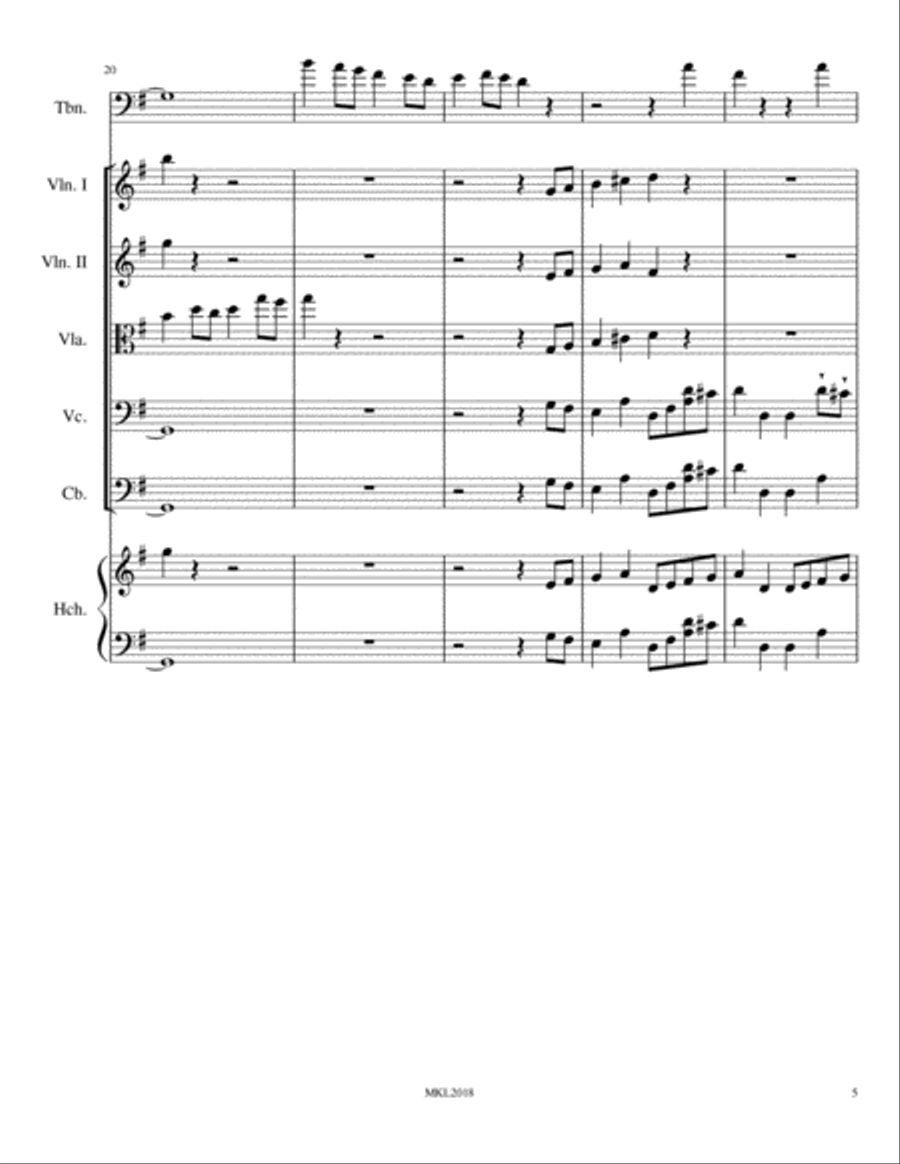 Trombone Concerto No 1 In G Major String Orchestra scores gallery preview page 5