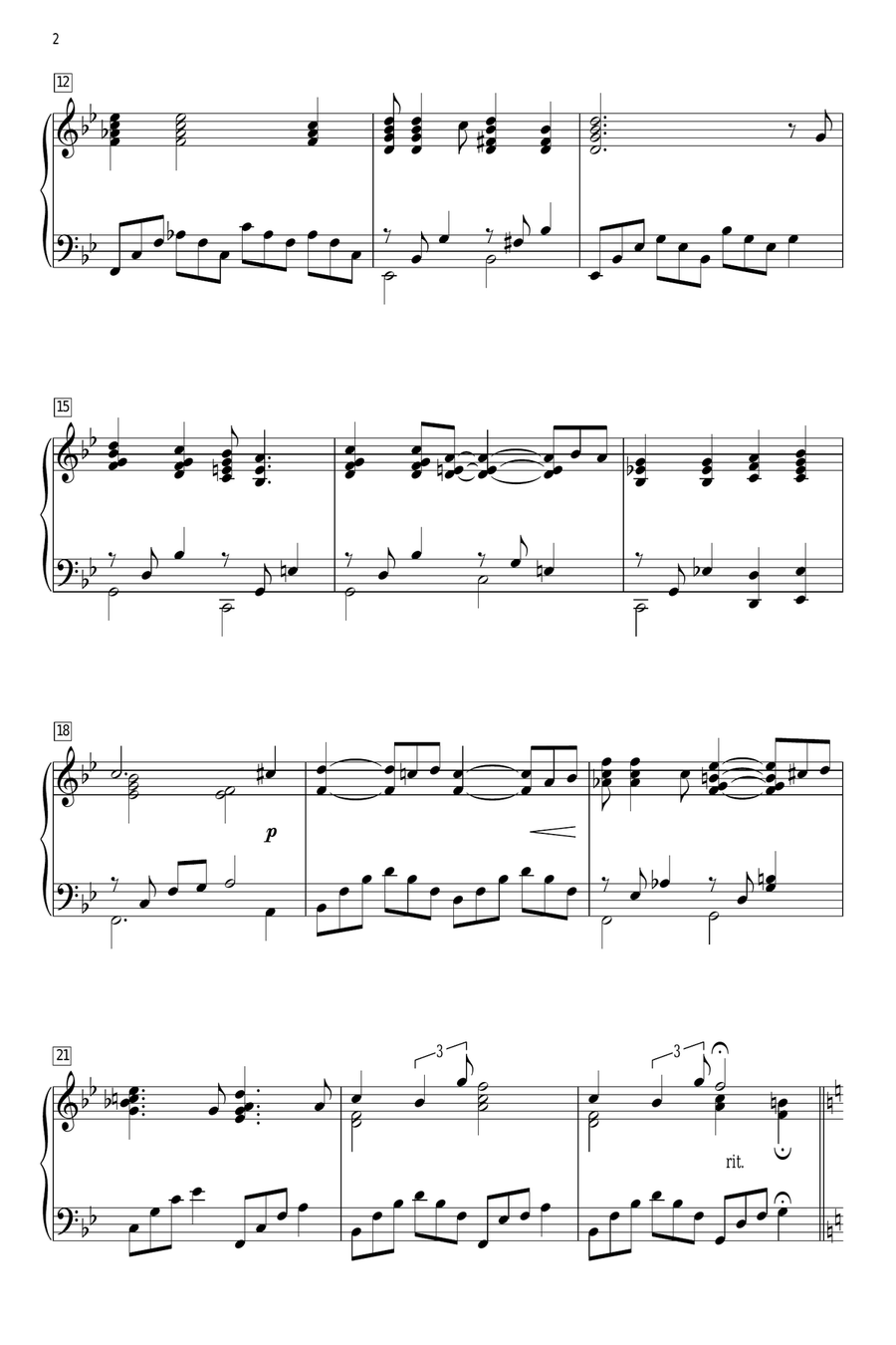 Bella Notte (This Is The Night) (from Lady And The Tramp) Piano Solo scores gallery preview page 2