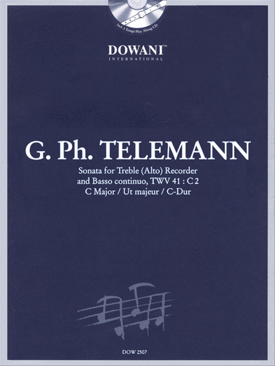 Telemann - Sonata in C Major for Treble (Alto) Recorder and Basso Continuo TWV41:C2 (Recorder)