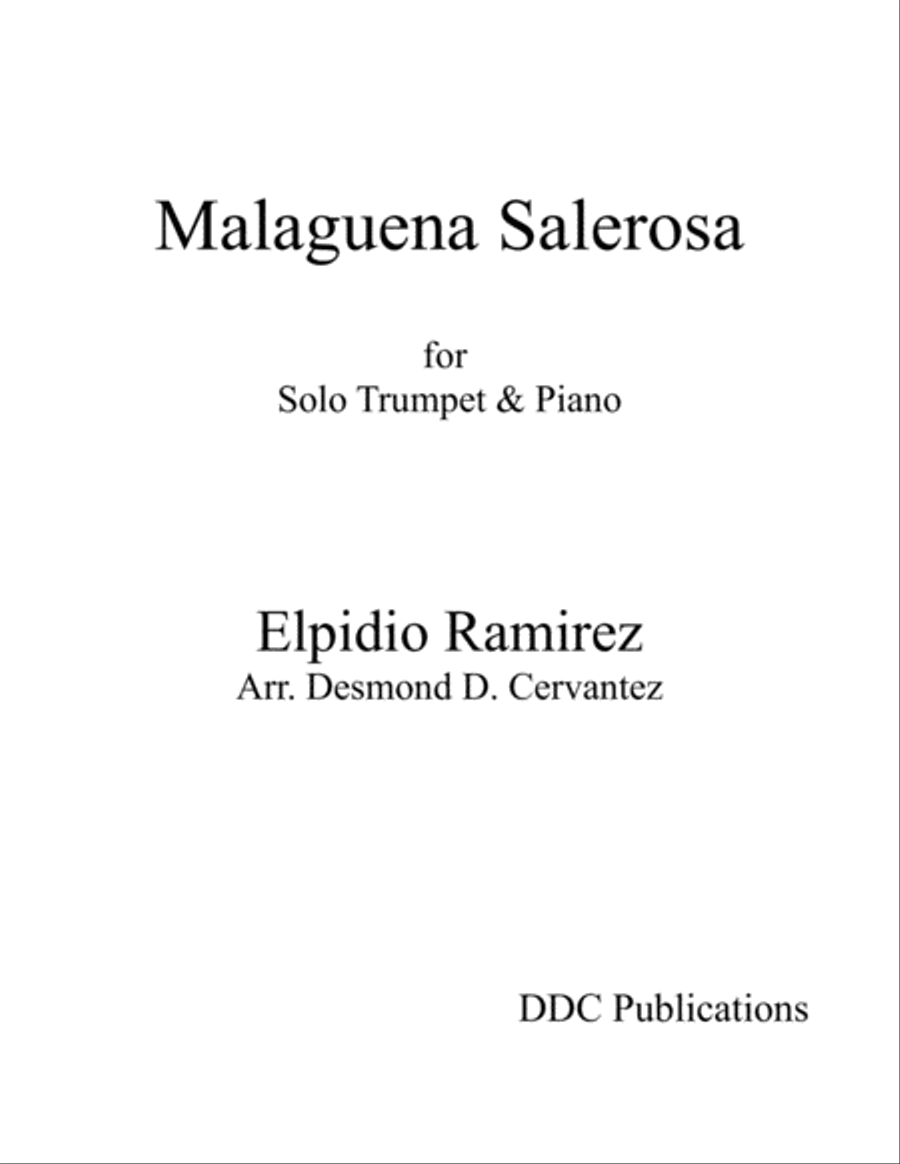 Malagueña Salerosa Trumpet Solo scores gallery preview page 1