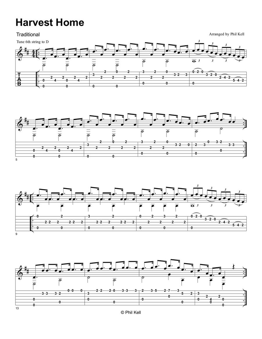Harvest Home Acoustic Guitar scores gallery preview page 1