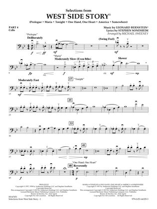 West Side Story (Selections for Flex-Band) (arr. Michael Sweeney) - Pt.4 - Cello